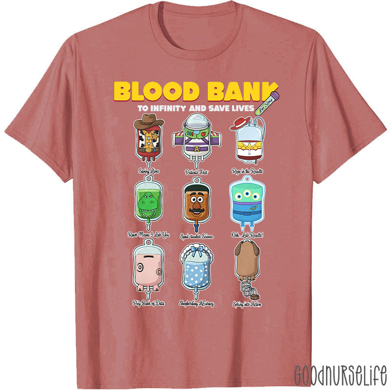 Blood Bank To Infinity And Save Lives T-shirt