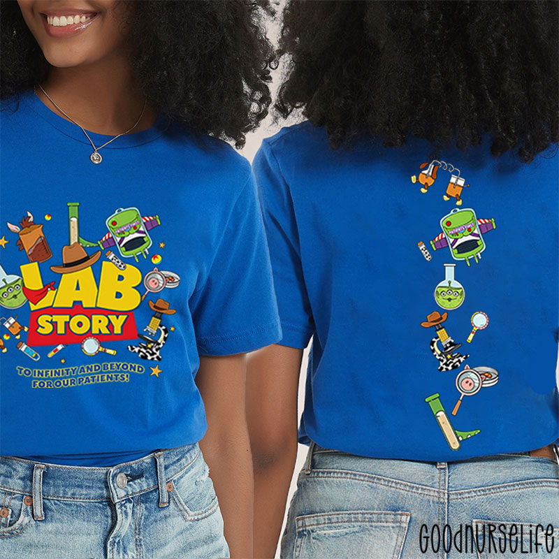 Medical Lab Tech Team Lab Week Two Sided T-Shirt
