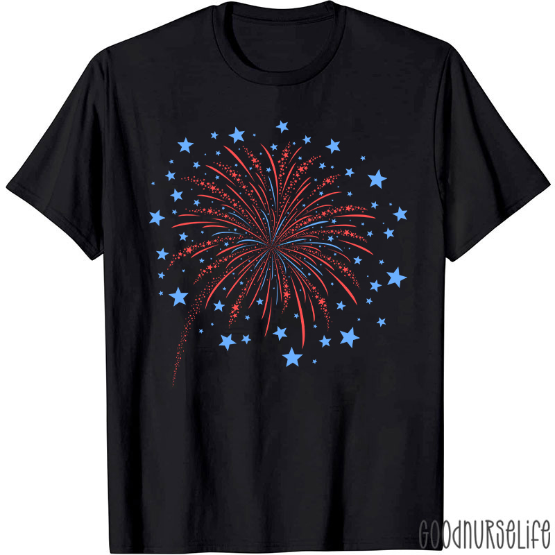 4th Of July Firework Nurse T-Shirt