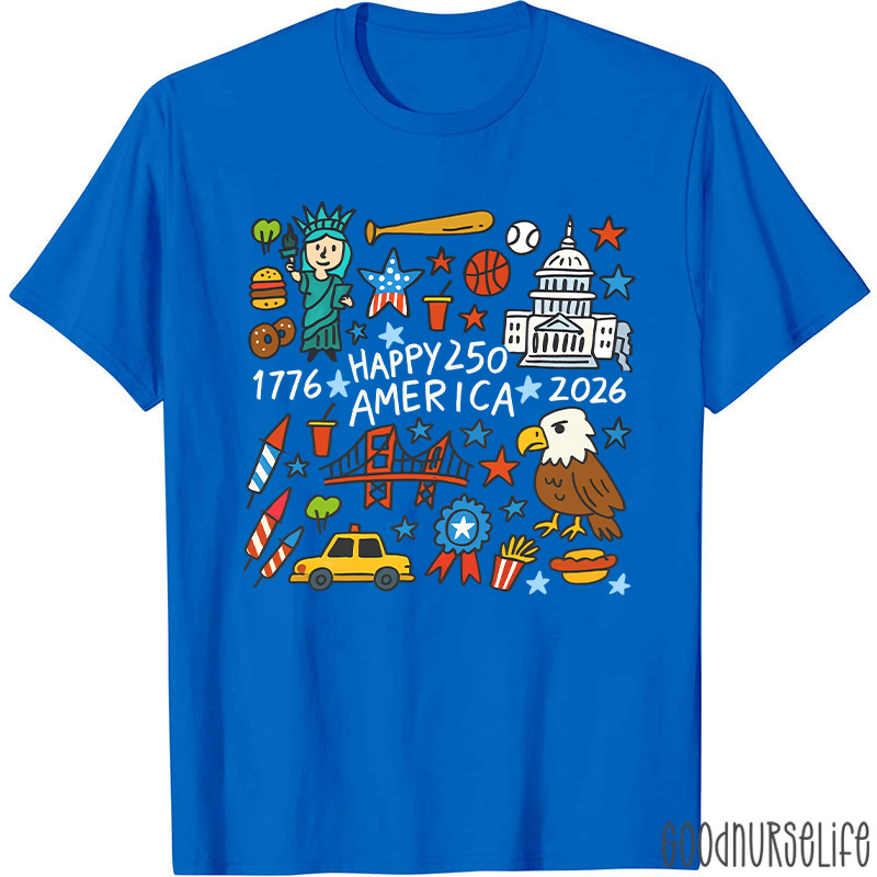 Comfort Colors America 250th Anniversary Nurse T-Shirt