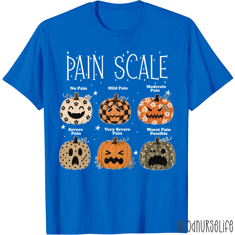 Halloween Pumpkin Pain Scale Nurse T-Shirt