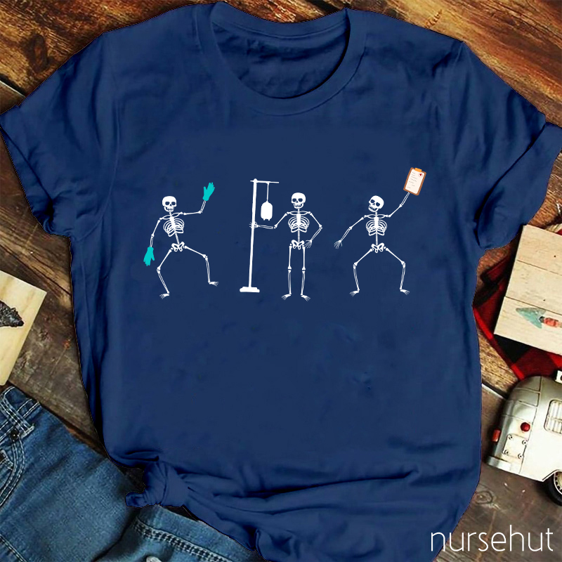Dancing Skeleton Nurse T-Shirt