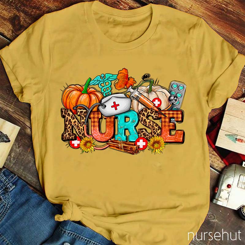 Nurse With Fall Element Nurse T-Shirt