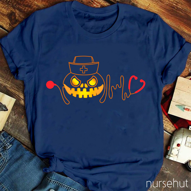 Halloween Pumpkin Nurse T-Shirt