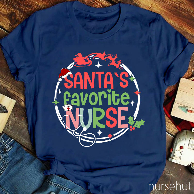 Santa's Favorite Nurse T-Shirt