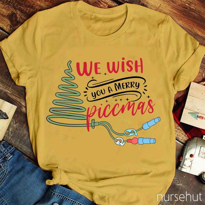 We Wish You A Merry Piccmas Nurse T-Shirt
