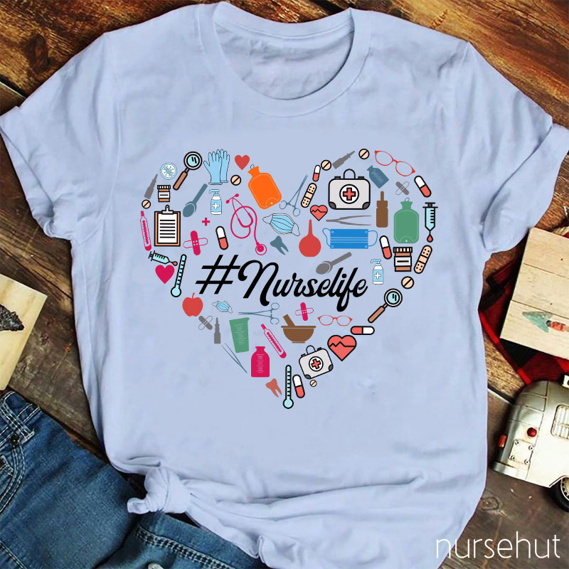 Nurselife Heart Nurse T-Shirt