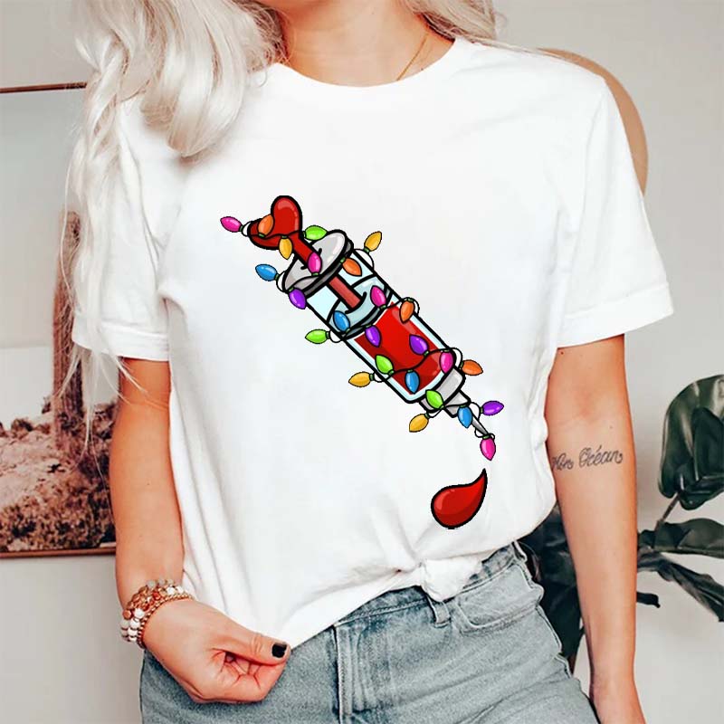 Christmas Needle Nurse T-Shirt