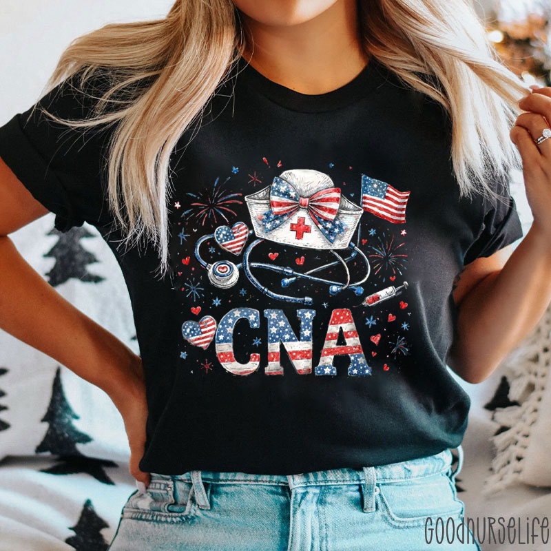 Personalized Patriotic Fourth Of July Nurse T-Shirt