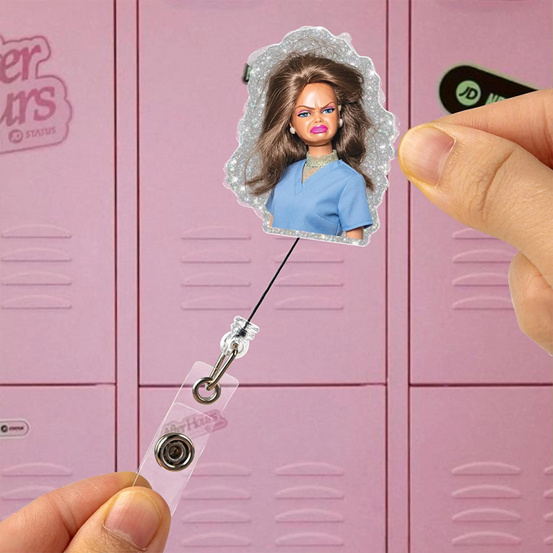 Cringe Doll Nurse Badge Reel