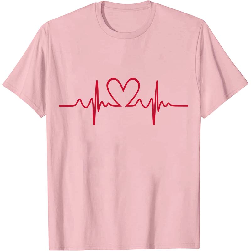 Love Heart Heartbeat Nurse T-Shirt