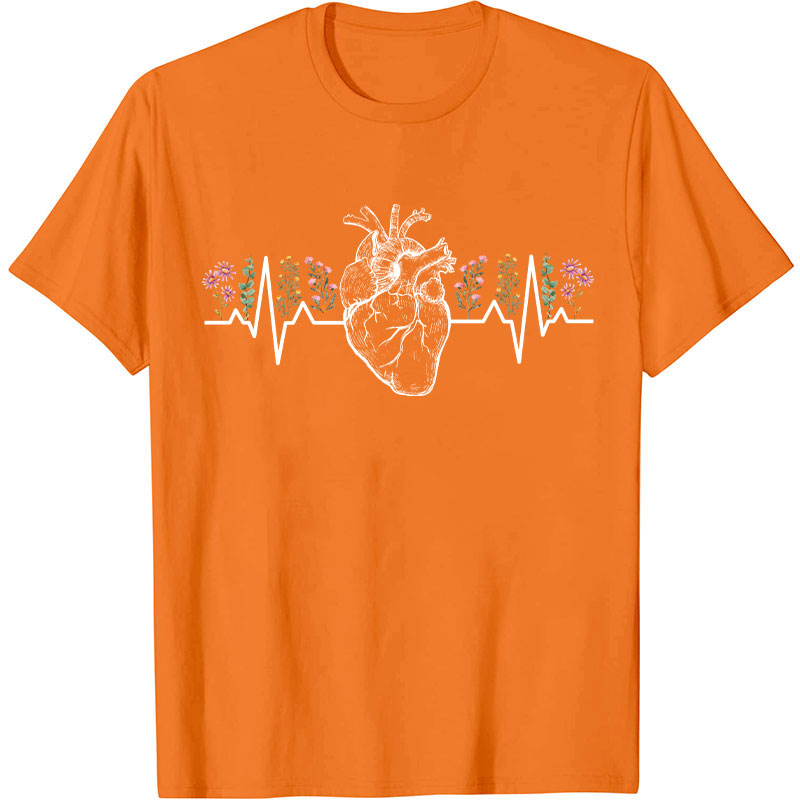 Floral Heart Nurse T-Shirt