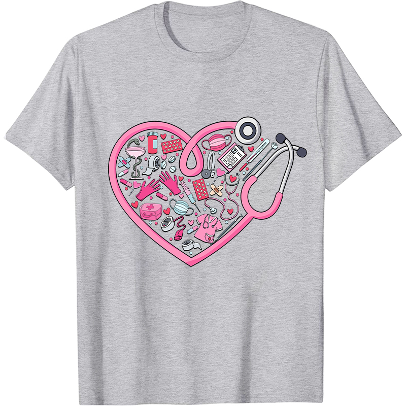 Heart Nurse Valentine's Day Nurse T-Shirt