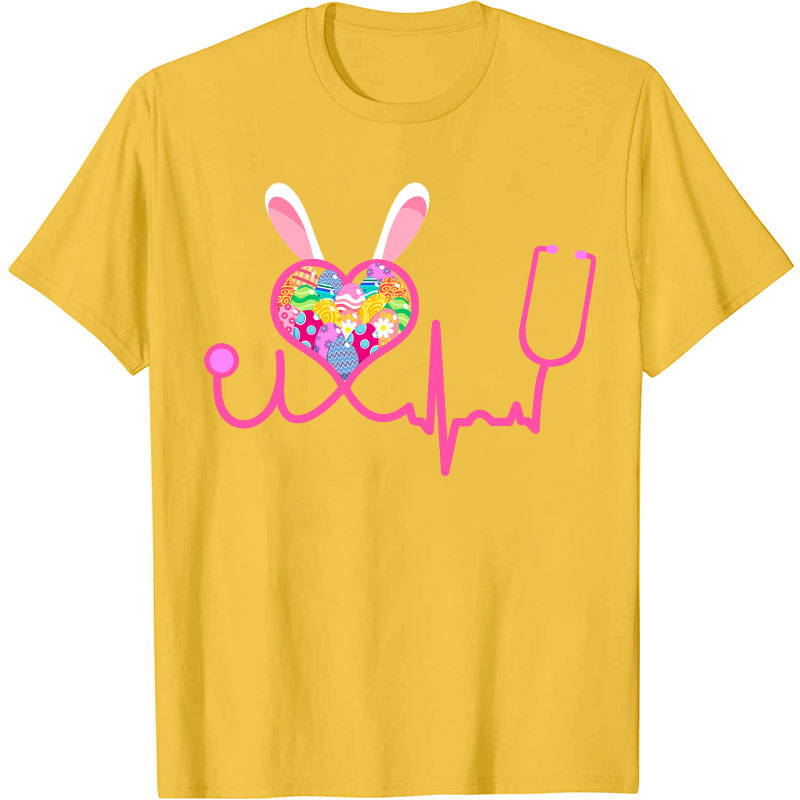 Easter Egg Heartbeat Stethoscope Nurse T-Shirt