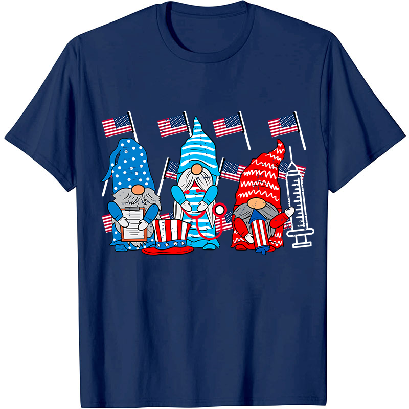 Independence Day 4 Flags And Syringe Nurse T-Shirt