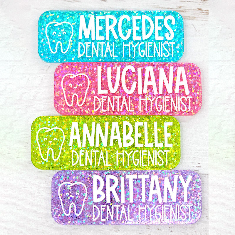 Personalized Dental Hygienist Nurse Acrylic Name Tag