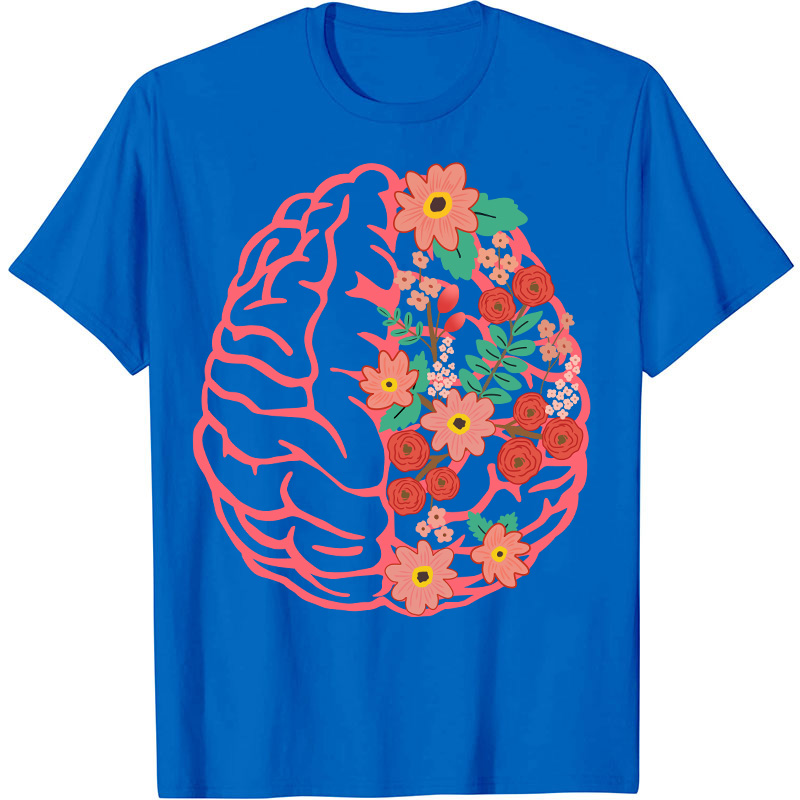 Flower Brain Anatomy Nurse T-Shirt