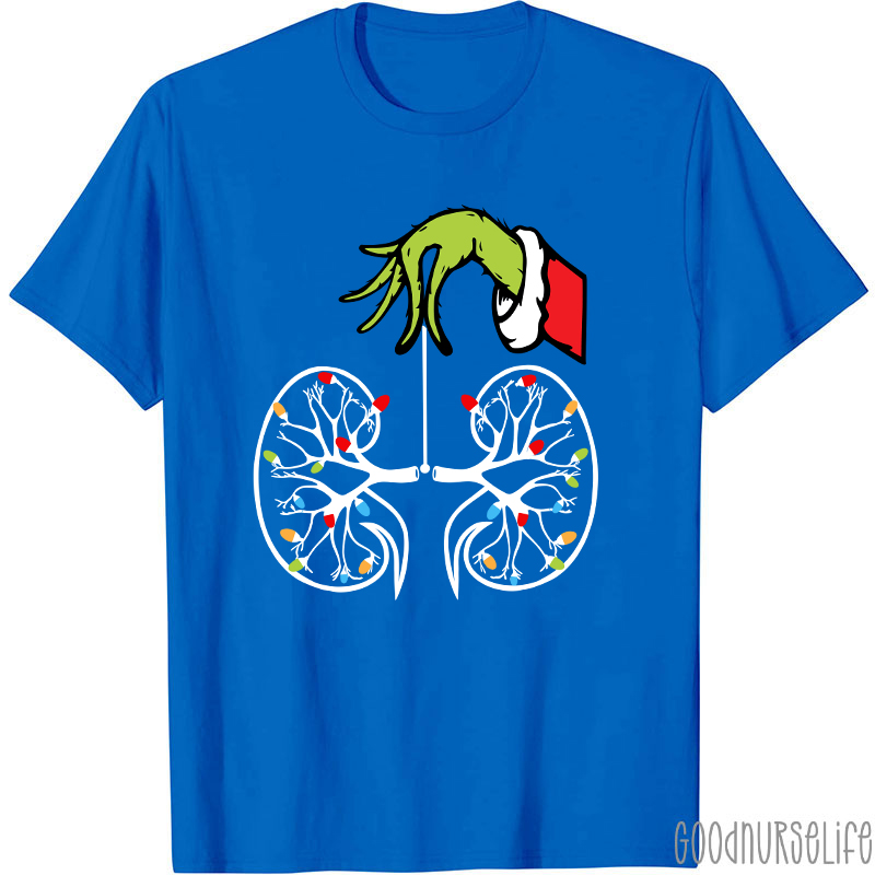 Kidney With Lights Christmas Nurse T-Shirt
