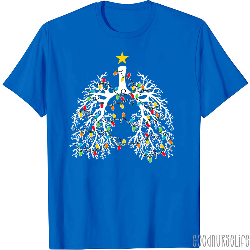 Respiratory Therapist Lung Christmas Nurse T-Shirt