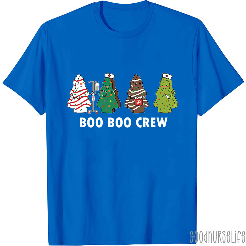 Christmas Tree Boo Boo Crew Nurse T-Shirt