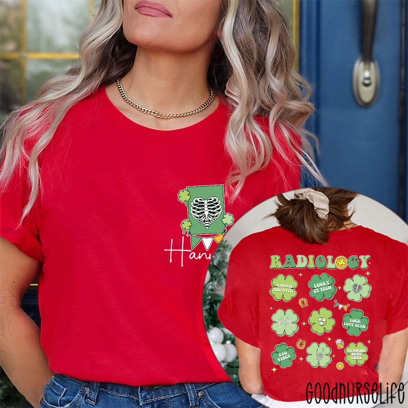 Personalized Lock Love Scan Nurse Two Sided T-Shirt