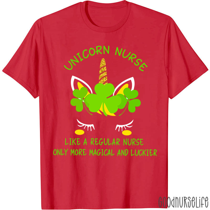 Nurse Unicorn St Patrick Nurse T-Shirt