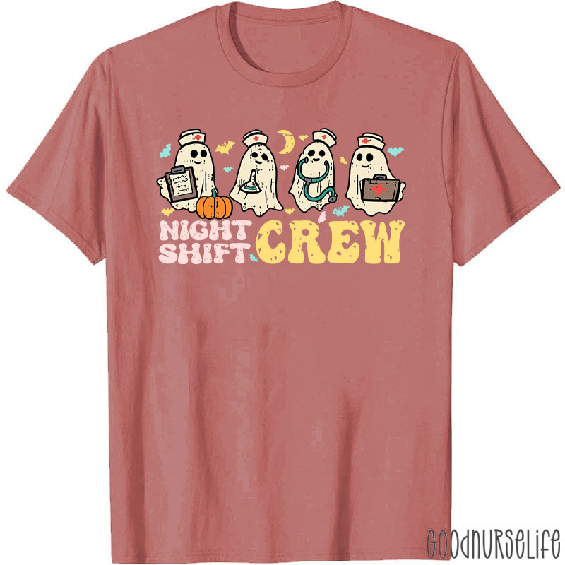 In My Cute Ghost Night Shift Crew Nurse T-Shirt