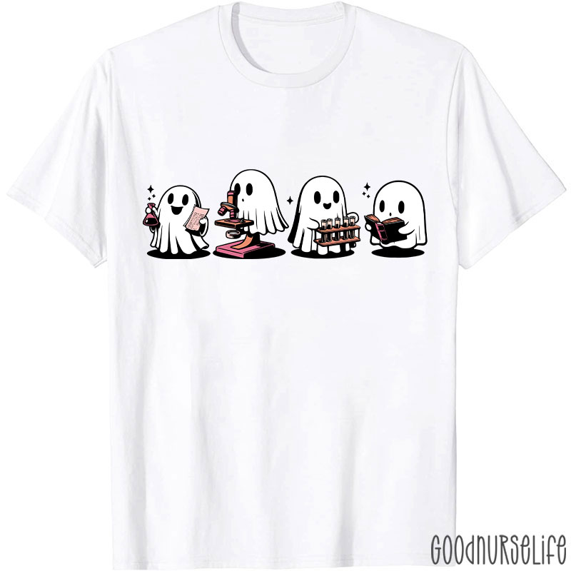 Halloween Cute Ghost Laboratory T-Shirt