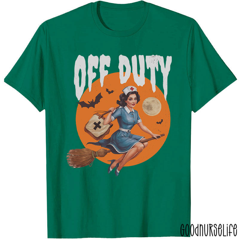 Spooky Nurse Off Duty Halloween Party Nurse T-Shirt