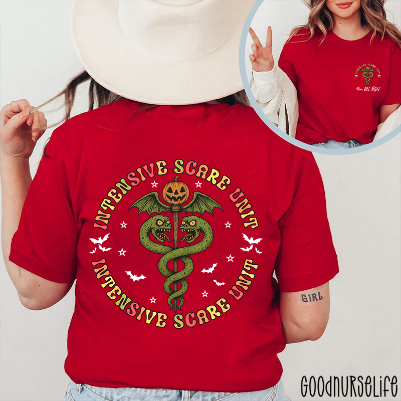 Personalized Intensive Scare Unit Two Sided T-Shirt
