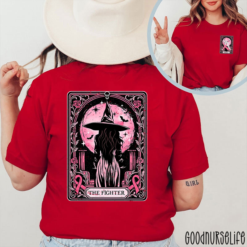 Personalized The Fighter Tarot Nurse Two Sided T-Shirt