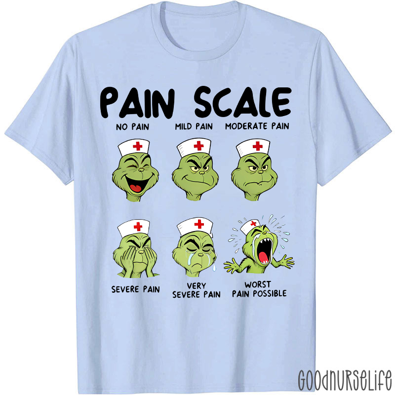 Funny Mean Nurse Pain Scale Nurse T-Shirt