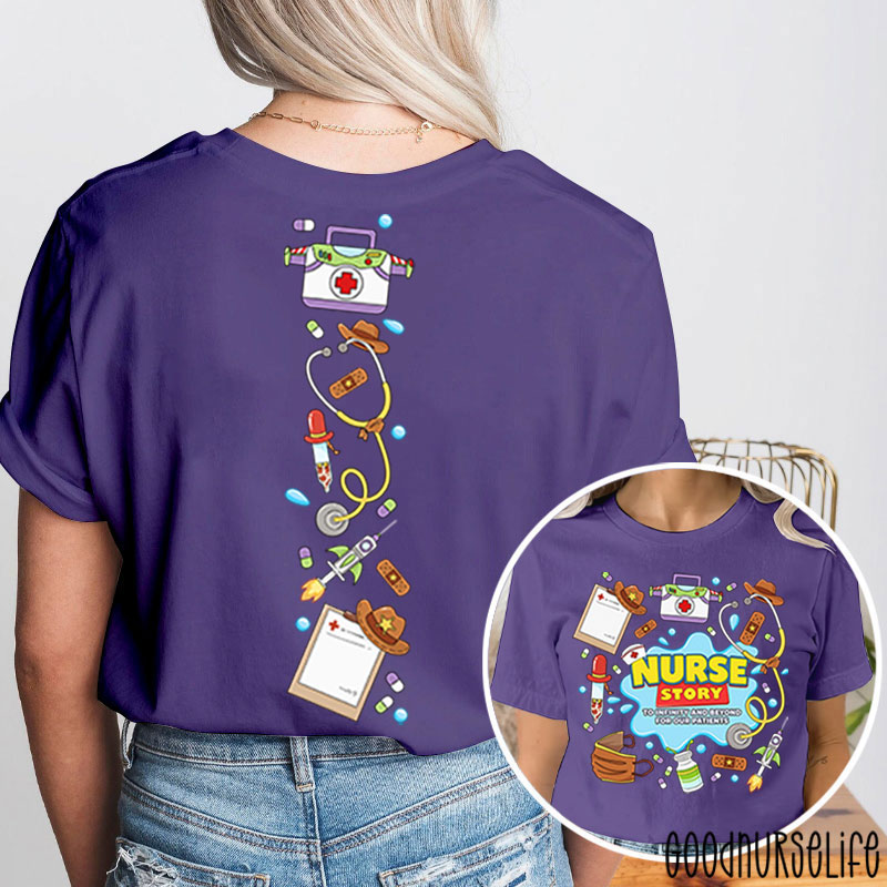 Nurse Story Medical Equipment Two Sided T-Shirt