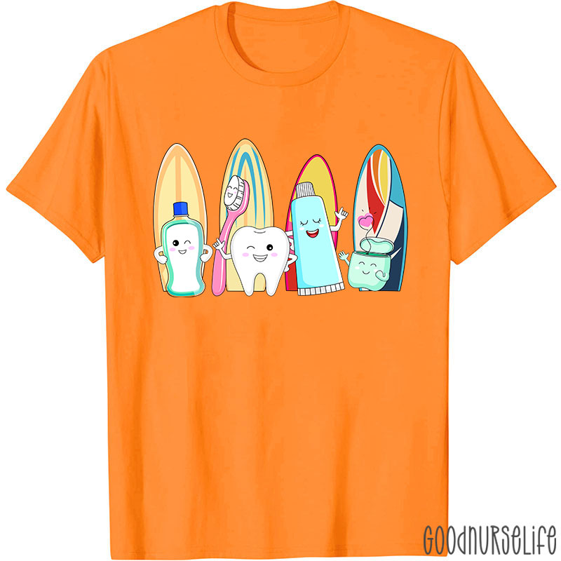 Tooth Teeth Swim And Sun Beach Summer Dentist T-Shirt