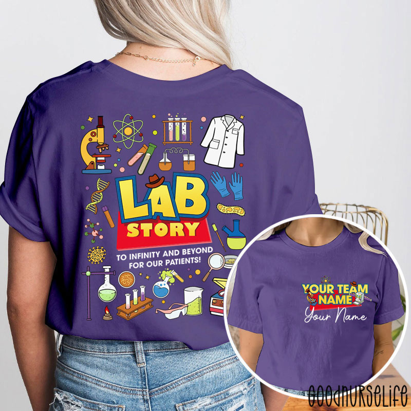 Personalized Name To Infinity And Beyond Two Sided T-Shirt