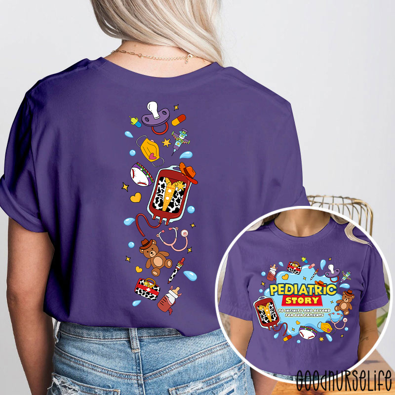 Pediatric Story To Infinity And Beyond Two Sided T-Shirt
