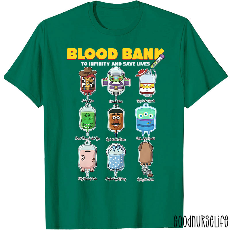 Blood Bank To Infinity And Save Lives T-shirt