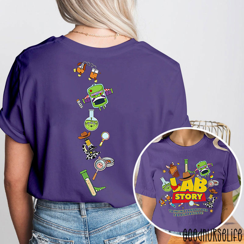 Medical Lab Tech Team Lab Week Two Sided T-Shirt