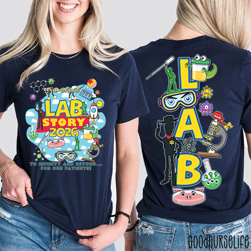 Funny Lab Grop Lab Story 2026 Two Sided T-Shirt