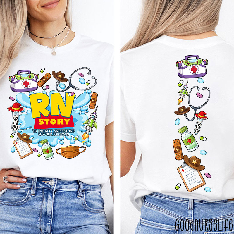 Personalized Story To Infinity And Beyond Two Sided T-Shirt