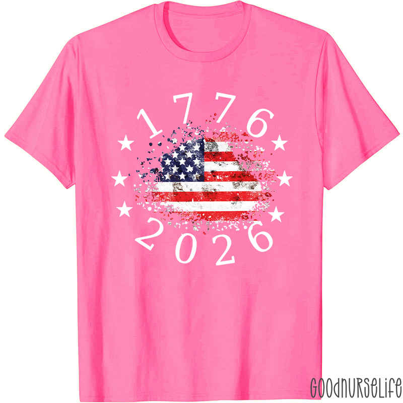USA 250th Anniversary 1776-2026 Nurse T-Shirt
