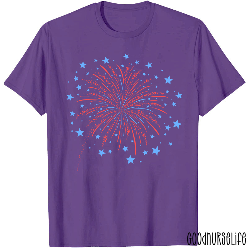 4th Of July Firework Nurse T-Shirt
