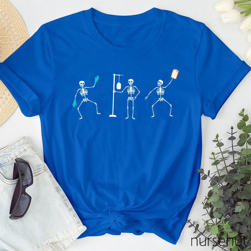 Dancing Skeleton Nurse T-Shirt