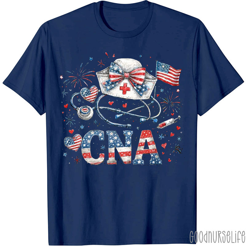 Personalized Patriotic Fourth Of July Nurse T-Shirt