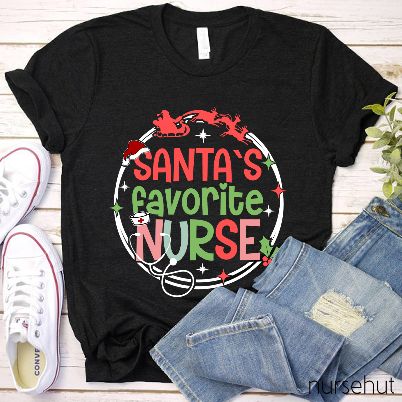 Santa's Favorite Nurse T-Shirt