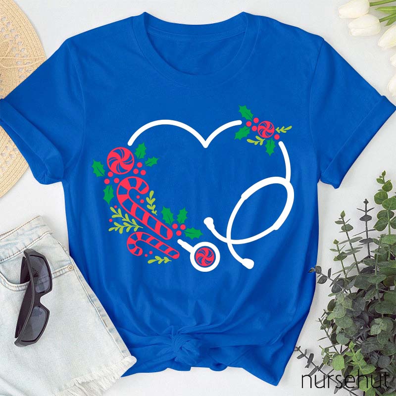 Christmas Stethoscope Nurse T-Shirt