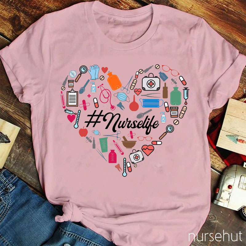 Nurselife Heart Nurse T-Shirt