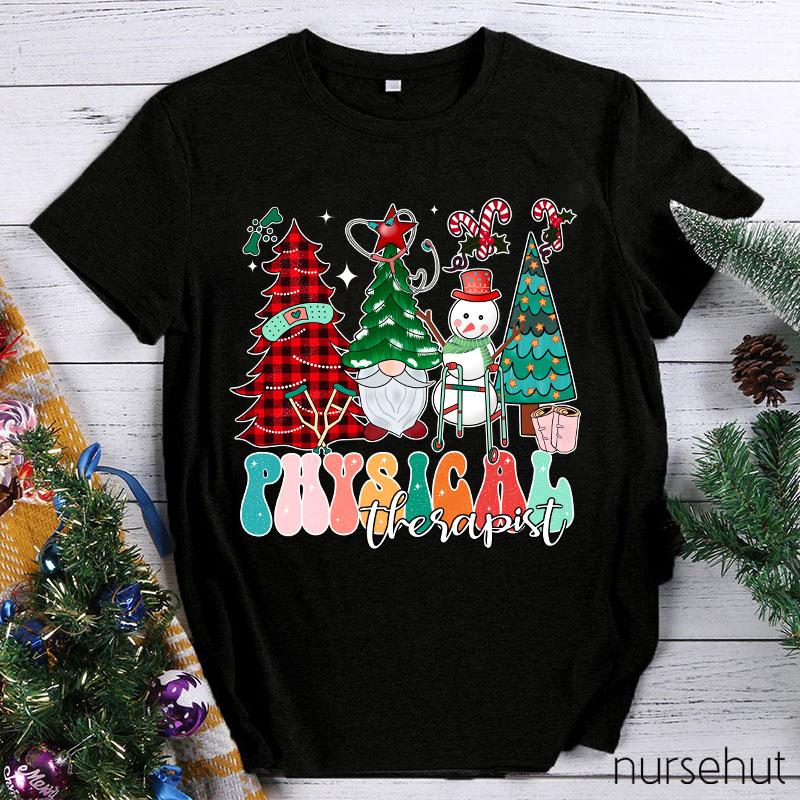 Physical Therapist Christmas Vibes Nurse T-Shirt