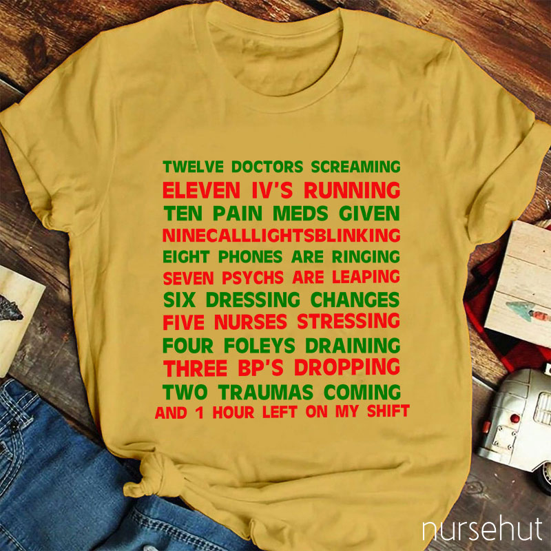 Christmas Countdown Nurse T-Shirt
