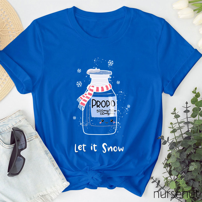 Let It Snow Nurse T-Shirt